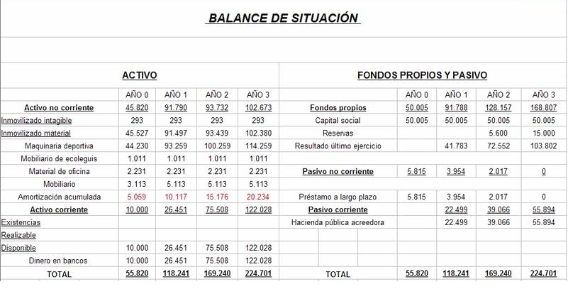 Modelo de balance de situaión